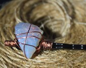 Opalite Crystal Hair Pin, raw crystal hair pin, crystal hair pin, raw stone hair pin, crystal bobby pin, boho bridal, wedding accessory