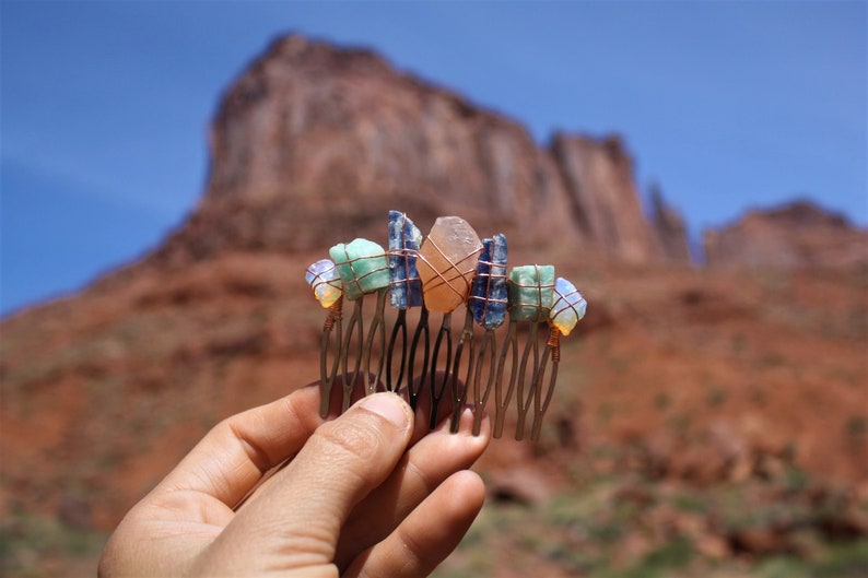 Mermaid Crystal Hair Comb, Boho Alternative Wedding Hair Comb, Bridal Comb, Bridesmaid Hair, Festival Hair Comb, Witchy Fairy Hair Pin image 8