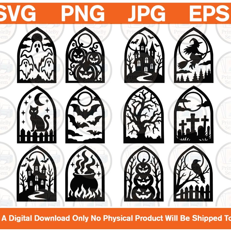 Church Window Patterns Vector Halloween Arch Window Svg - Etsy UK