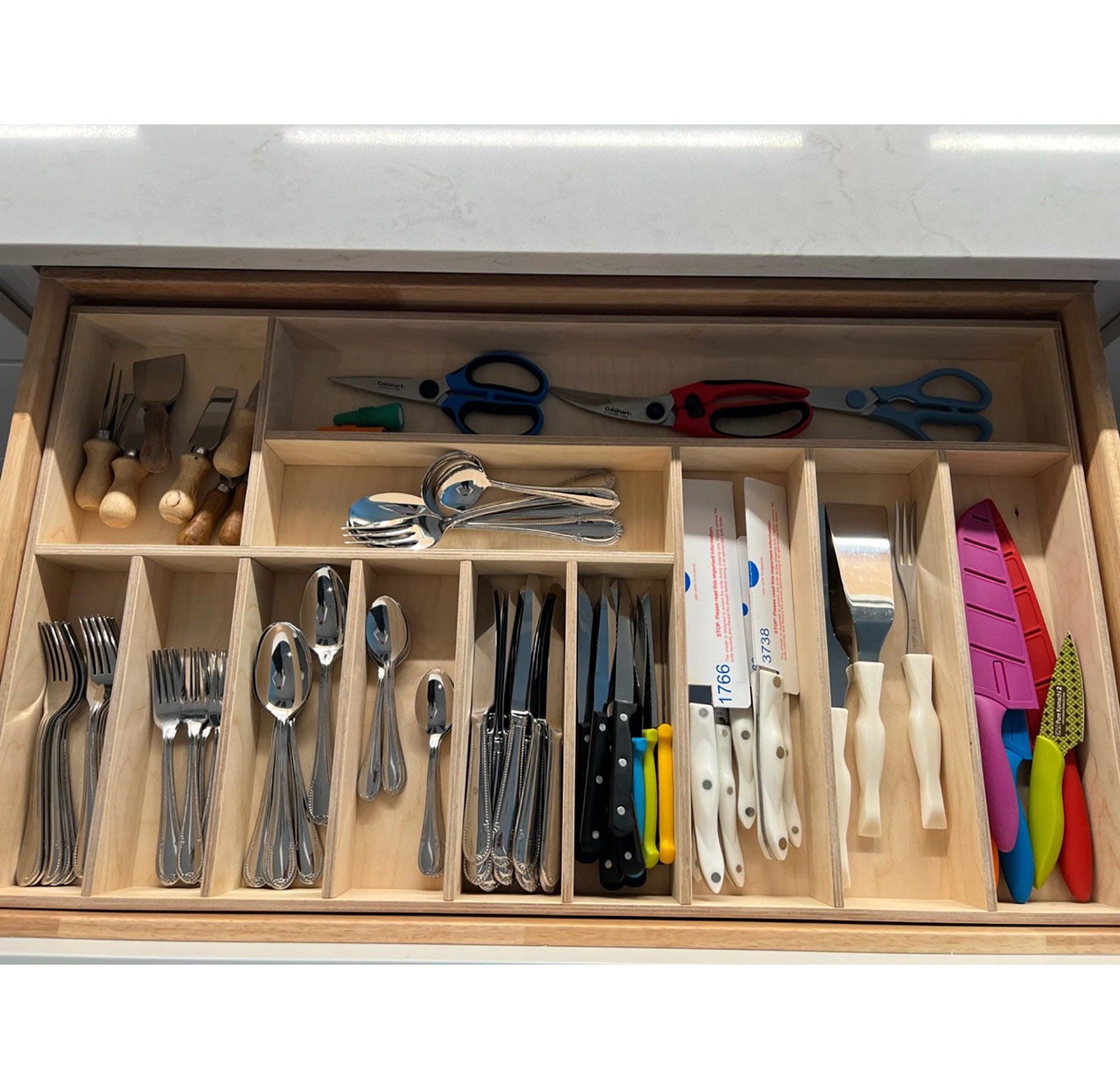 Customizable Kitchen Drawer Dividers w/ Inserts-Adjustable