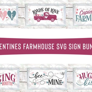 Farmhouse svg, Farmhouse Valentines SVG Bundle, Farmhouse Decor svg bundle, Valentine Rustic Sign Designs svg Farmhouse sign svg bundle