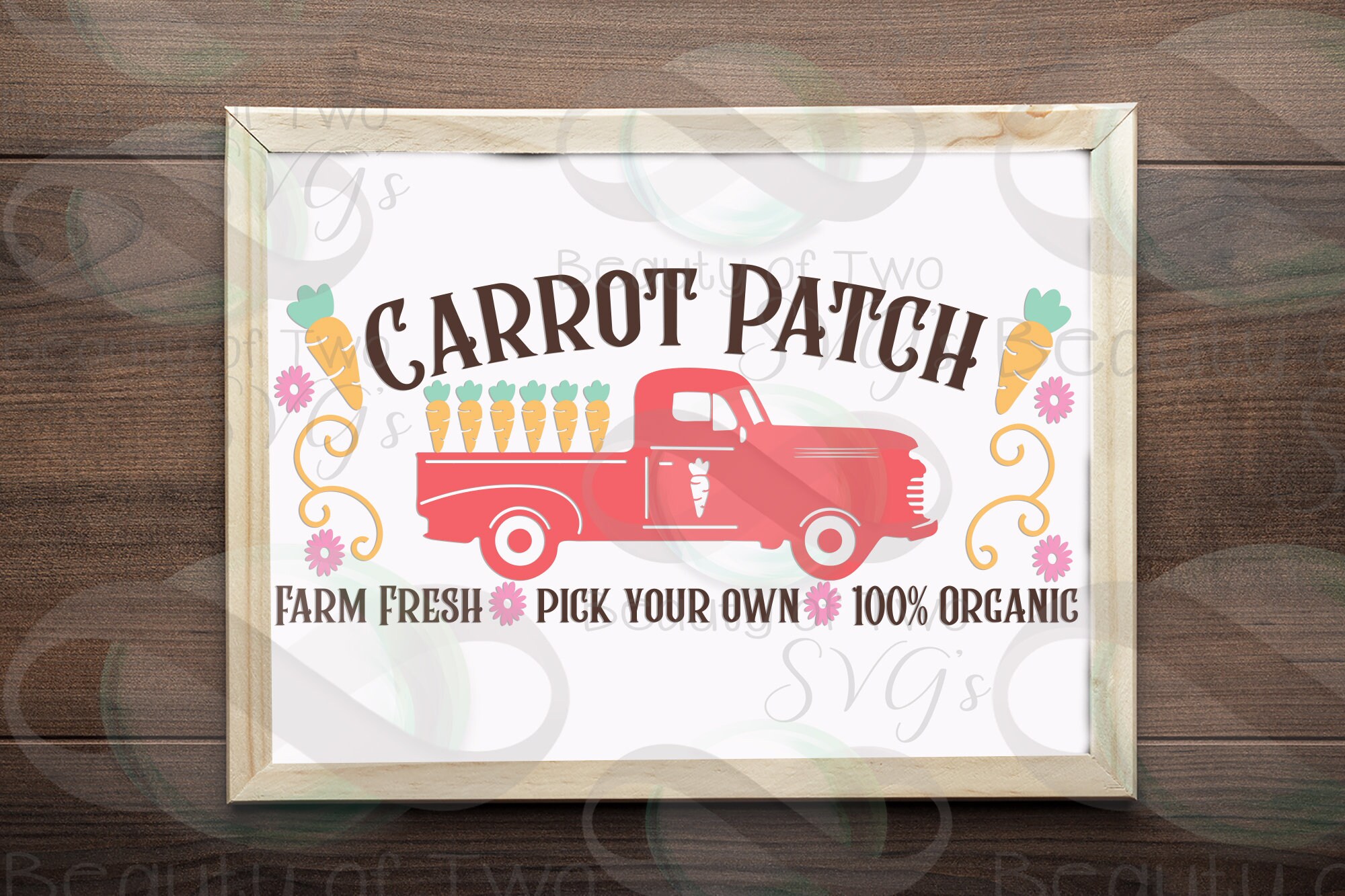 Carrot Patch Vintage Truck Easter SVG, Farmhouse Rustic Cut File ...