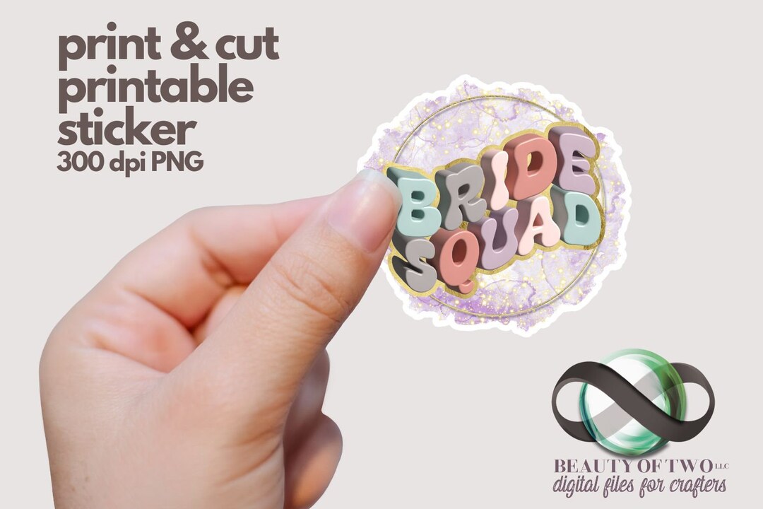 Bride Squad Sticker, Bachelorette Party Favor (PNG) - Etsy