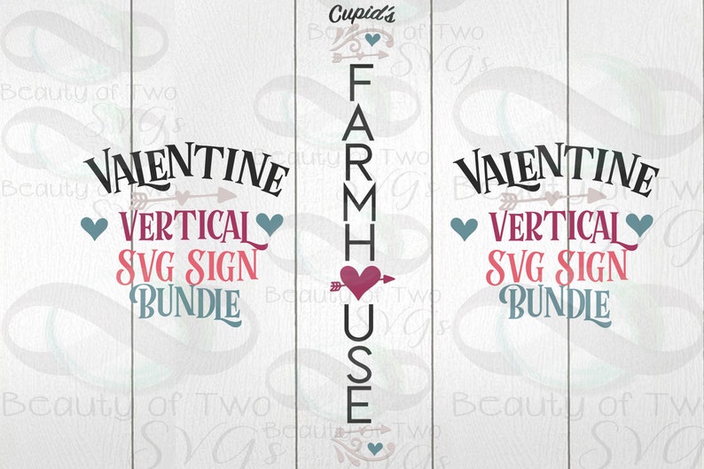 Download Valentines Vertical SVG Sign Bundle svg cut files and png ...