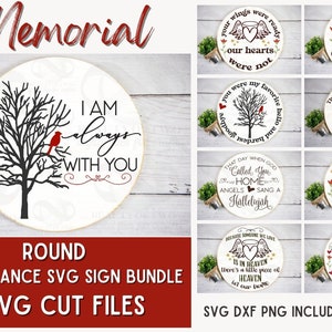 Cardinal SVG Bundle Memorial SVG Bundle always with you In Memory angel svgs 9 SVG Digital files Cutting Machines or Print Instant Download