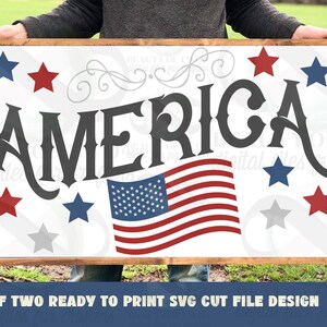 4 luglio SVG, Farmhouse Memorial Day svg American Flag Vintage svg Patriotic America rustic svg file di taglio, Download immediato