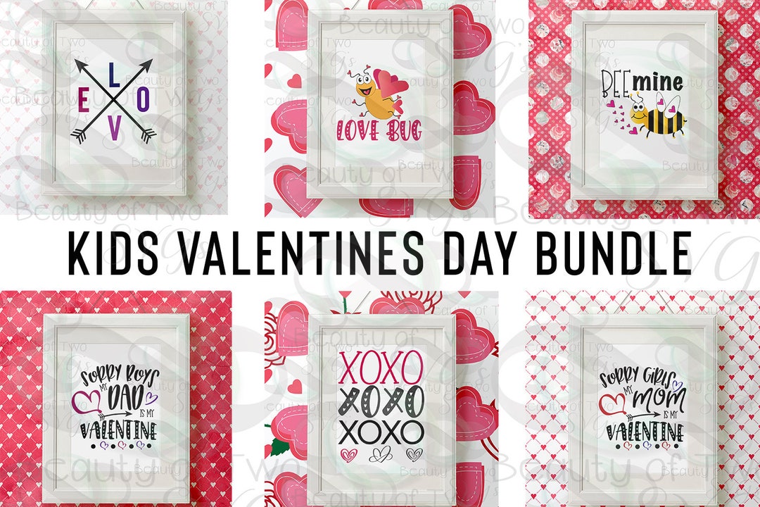 Svg Kids Valentines Day Svg Digital Bundle! Awesome Deal! Files for ...