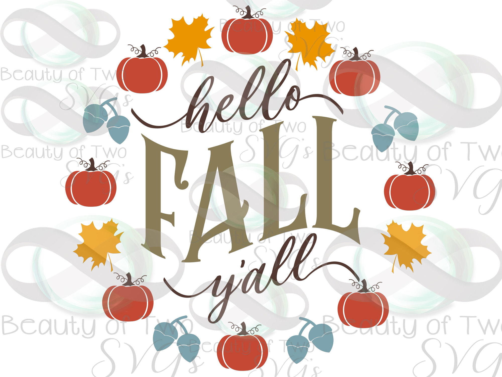 Svg Hello Fall Y'all Wreath Svg Cut File and Png Fall Svg - Etsy