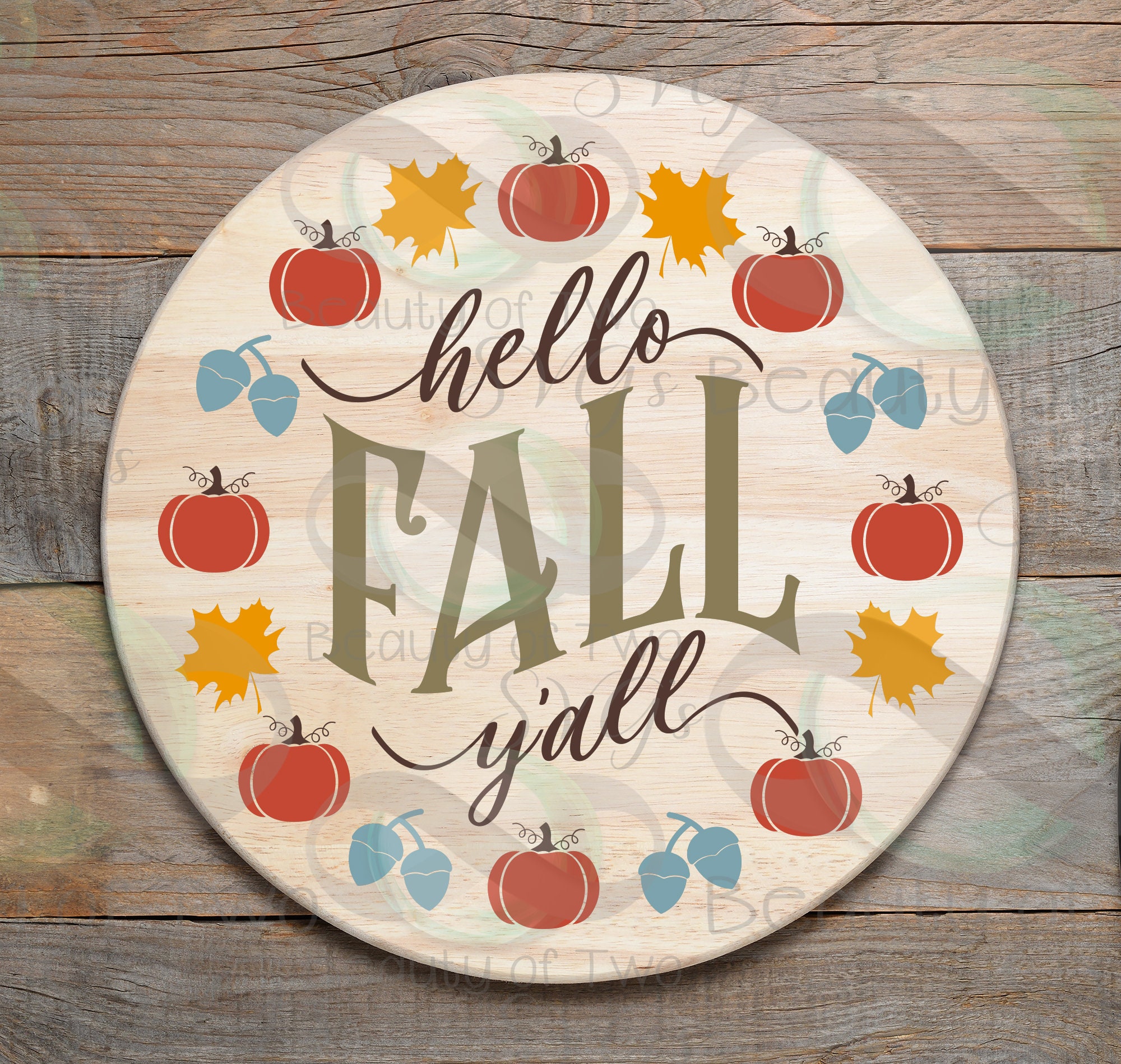 Svg Hello Fall Y'all Wreath Svg Cut File and Png Fall Svg - Etsy