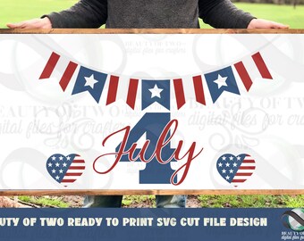 4th of July SVG, Patriotic Farmhouse Sign Design (Digital Download)
