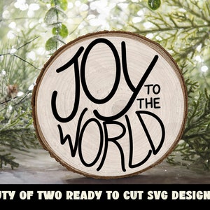 Joy to the World - SVG escrito a mano, Joy to the World - Diseño SVG de adorno redondo, diseño vectorial de svg navideño cortado, 4 tipos de archivos de svg navideños