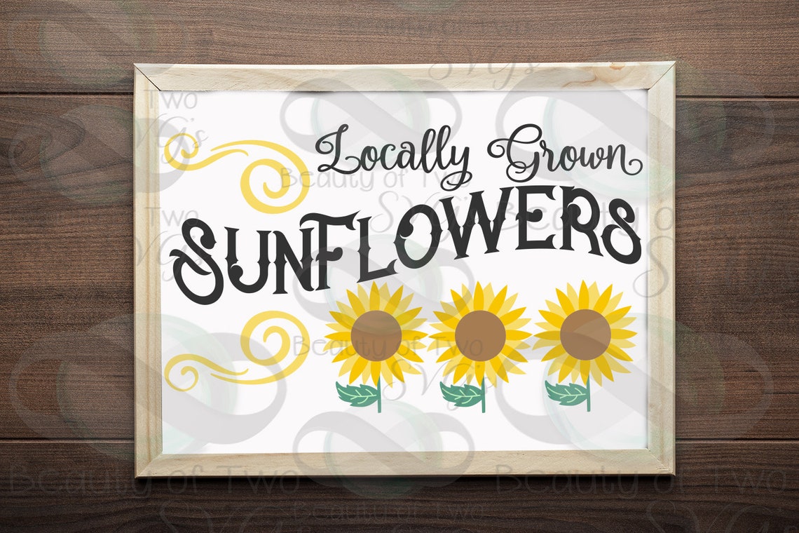 Download Sunflower svg and png Locally Grown Sunflowers vintage svg ...