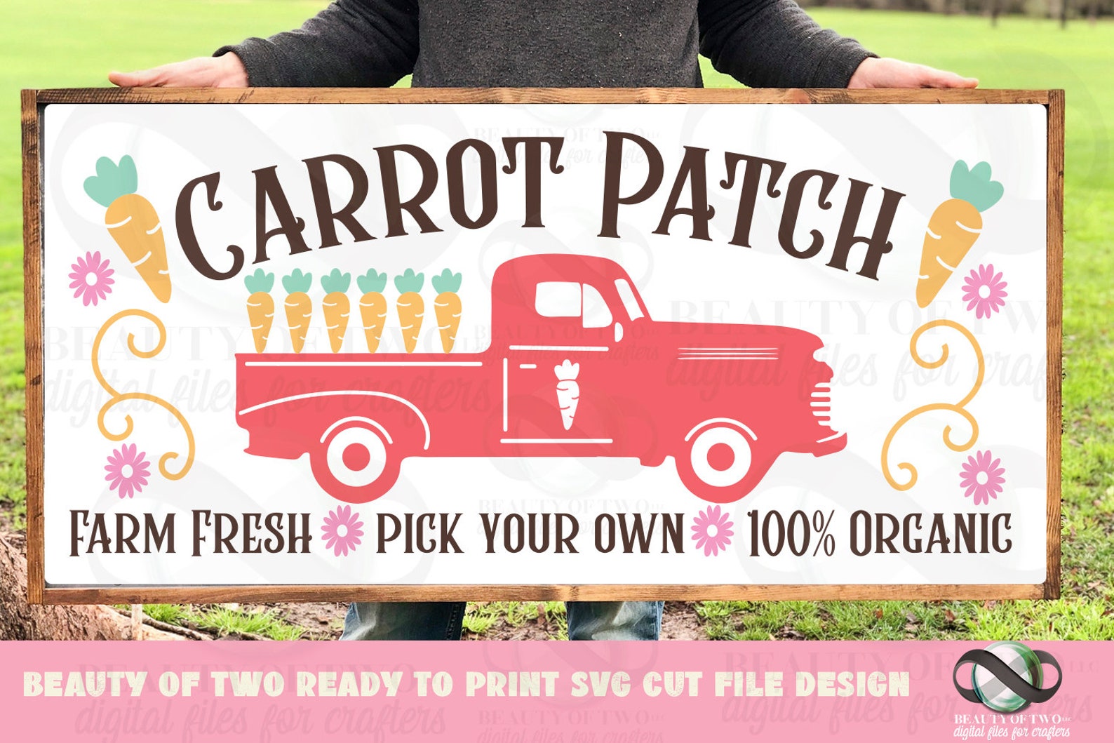 Carrot Patch Vintage Truck Easter SVG, Farmhouse Rustic Cut File ...