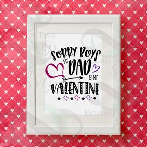 Mi papá es mi Valentín svg, Archivos para cortar o imprimir, svg, dxf, png, jpeg, Archivo de corte SVG de hija y papá, Uso personal y para pequeñas empresas