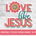 Printable Christian Sticker Bundle 10 Print and Cut Christian Sticker ...