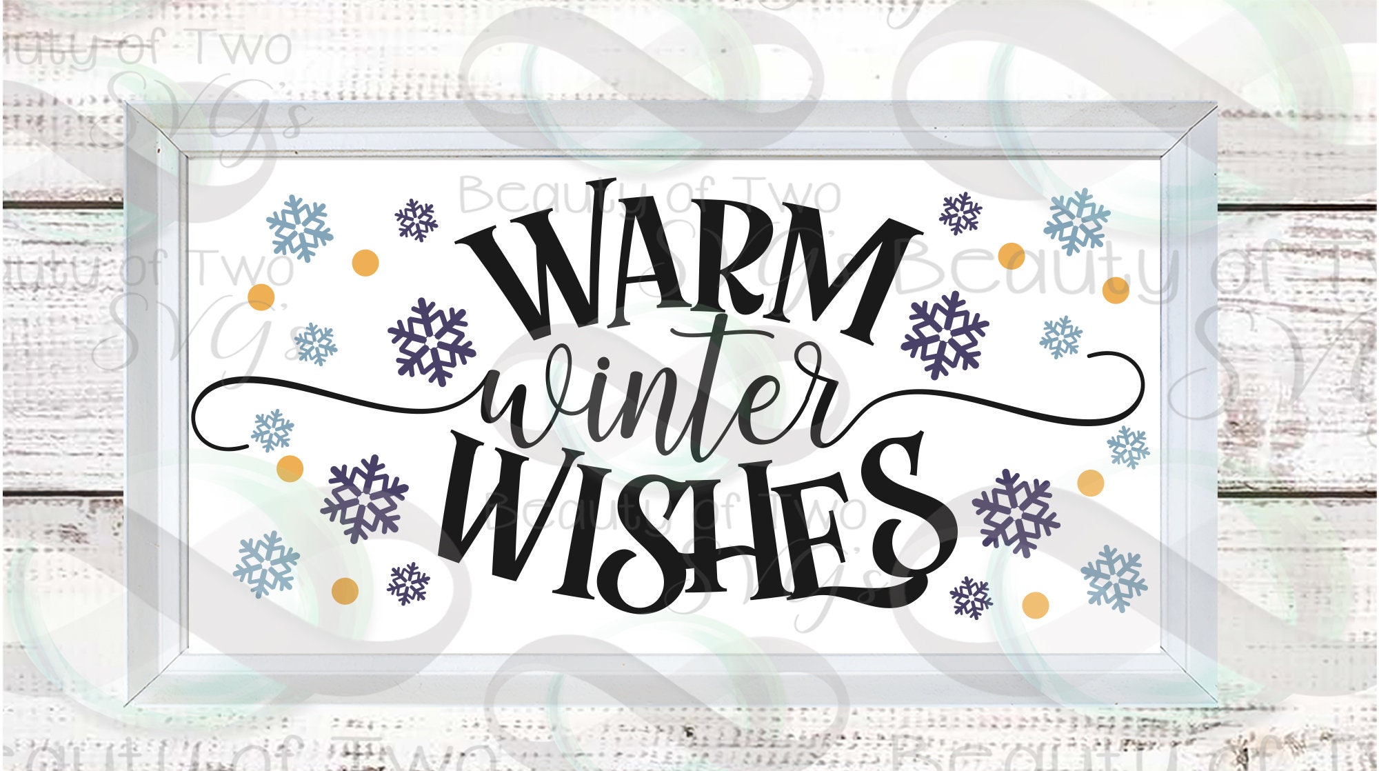 Warm Winter Wishes Svg Cutting File Winter Wishes Sign Design | Etsy