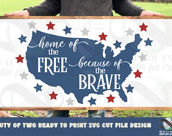 4th of July Farmhouse Sign SVG, Patriotic Home Decor (Digital Download)