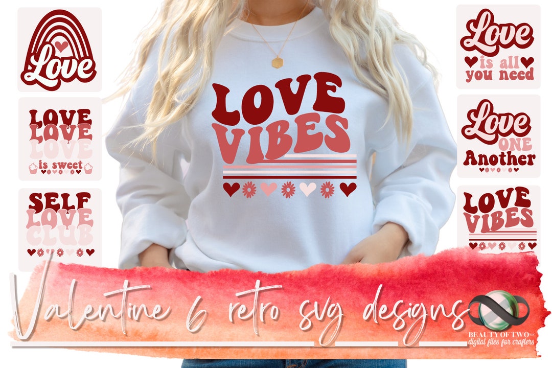 Valentines SVG Bundle, Retro Valentine Designs Svg, Love SVG Cut Files ...