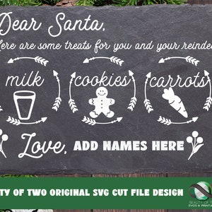 Christmas Eve Santa Tray svg cut file Christmas Customize Family Names svg  Kids Christmas svg Christmas Eve svg, 4 file types Black Color
