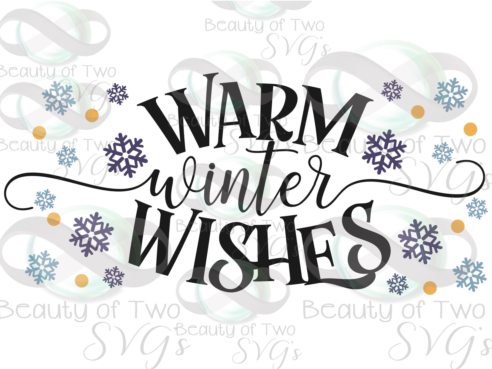 Warm Winter Wishes svg cutting file winter wishes sign design  Etsy