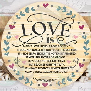 SVG cristão, Amor SVG, Amor é paciente Amor é gentil coroa svg, Dia dos namorados cristão, Coroa de amor, Amor SVG, Download instantâneo