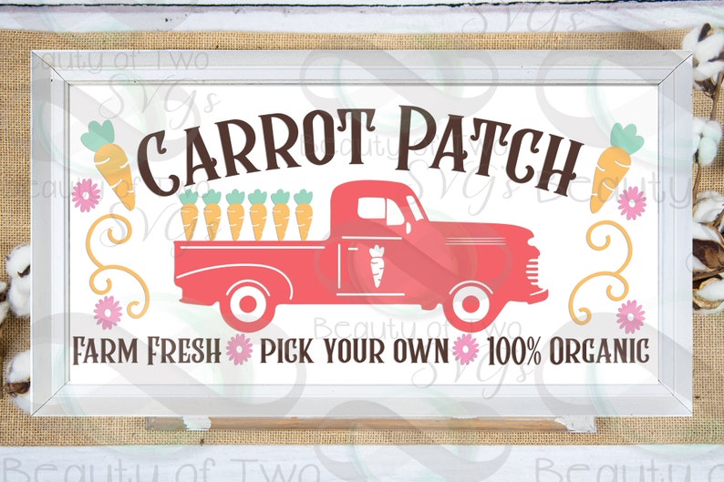 Carrot Patch Vintage Truck Easter SVG, Farmhouse Rustic Cut File ...