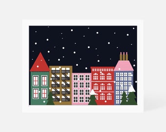 Winter City Print