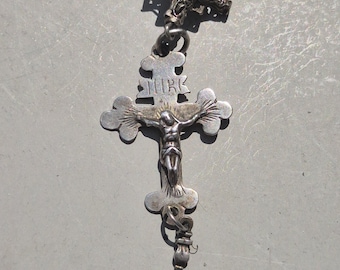 Antique rosary • Silver & Mediterranean coral • 54+16cm • 20.38g • Filigree beads • Baroque style • Y-chain • Unique I 1639