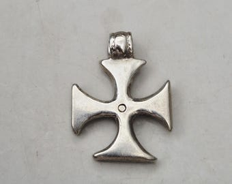 Antique Ethiopian Cross • High-alloy silver • 11.9g • Orthodox pendant • Rare shape • Reminiscent of the Iron Cross of 1601