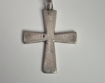 Antique Cross Ethiopia Silver Pendant Ethnic Jewelry Patina Jewelry Rush Vintage 0212