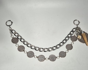 Antique Charivari Charivari chain silver 925 835 vintage 1017