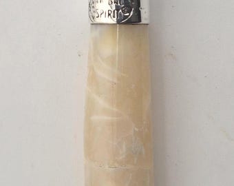 Belemnite Fossil Pendant Coober Pedy Australia 57 mm in 925 Silver Tribal Spirit Rare Thunderbolt Fossil Jewelry Rush Vintage 1983