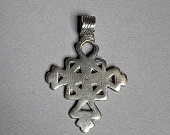 Koptisches Kreuz Anhänger Silber antik Äthiopien groß 44mm 9,14g Kreuzanhänger Vintage Schmuckrausch Vintage 1694