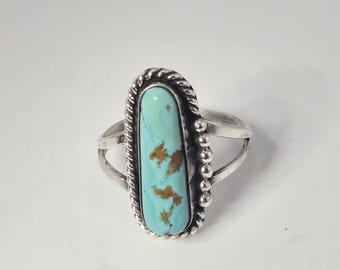 Vintage turquoise ring USA, 935 silver, Southwest Schmuckrausch Vintage 0183