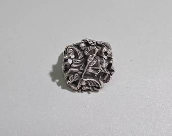 Vintage Saint George Ring | 835 Silver Dragon Slayer | Bavarian Tracht Home Oktoberfest Unisex Statement Ring I SR1235