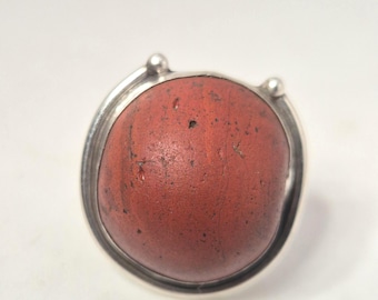 Vintage ring, sterling silver, Jatim pearl, recut, handmade, Schmuckrausch Vintage 0165