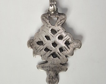 Kleines koptisches Silberkreuz · Alter Kreuzanhänger Ägypten handgearbeitet Schmuckrausch Vintage 0164