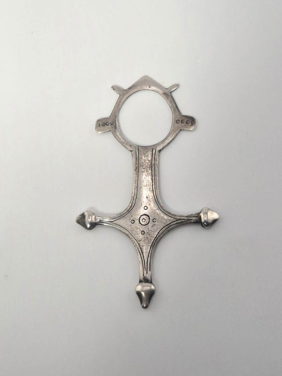 Tuareg Cross Pendant Silver Sahara Ethnographic Vintage