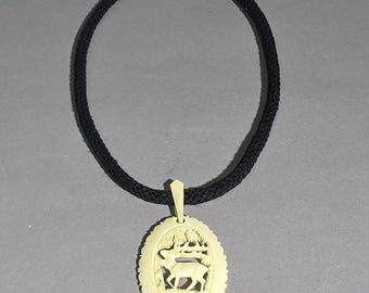 Antique deer traditional necklace – hand-carved dirndl jewelry for weddings and Oktoberfest I SR1434