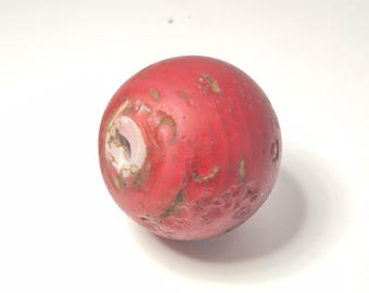 Murano Cornaline d’Aleppo Whiteheart Glass Bead 24 mm Antique – Schmuckrausch Vintage 0292