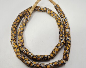 Antique millefiori bead strand, 70 cm long, 21 rare glass beads of the same pattern, 152 g, up to 10.7 mm, Trade Beads, Schmuckrausch Vintage 1994