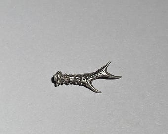 Antique traditional brooch made of 835 silver – stag antler – Bavarian traditional jewelry I 0972