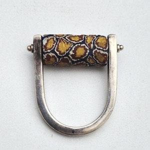 Silver ring with antique millefiori bead from the African trade | Ring size 59 | Unique piece made of 925 silver | Tribal Spirit Design I 1466