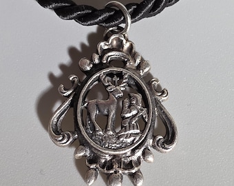 Vintage Saint Hubertus Silver Necklace – BAS Bavarian Hunting and Trachten Jewelry I SR1226