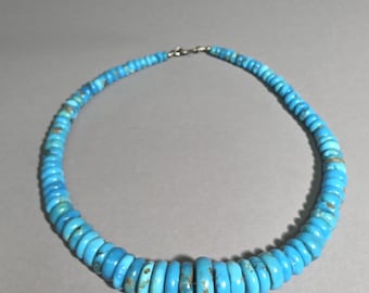 Natural Turquoise Pyrite Disc Necklace 104g 925 Silver – Tribal Spirit Gallery I TS1584