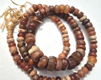 Strand with 108 antique carnelian beads from the Sahel 60 cm 75g ethnographic ideal for further processing jewelry design Africa