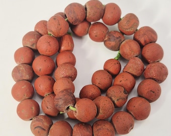 Antique Jatim red glass beads Java jewelry design Jewelry Rush Vintage 0094