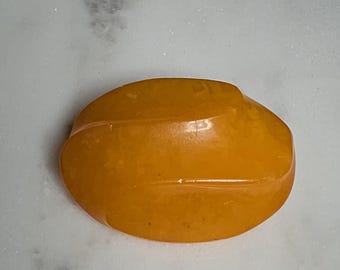 Antique German Amber Brooch • Natural Untreated Butterscotch Amber • Art Deco • over 10g • Schmuckrausch Vintage 0827