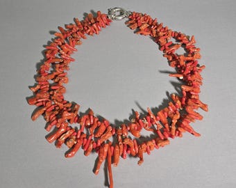 Vintage Mediterranean Red Coral Branch Necklace 200 g 57 cm – Schmuckrausch Vintage