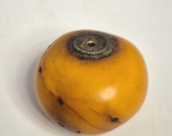 Antique amber bead, 26.48 g, Africa, large amber bead, North African cultural sphere, Schmuckrausch Vintage 0257